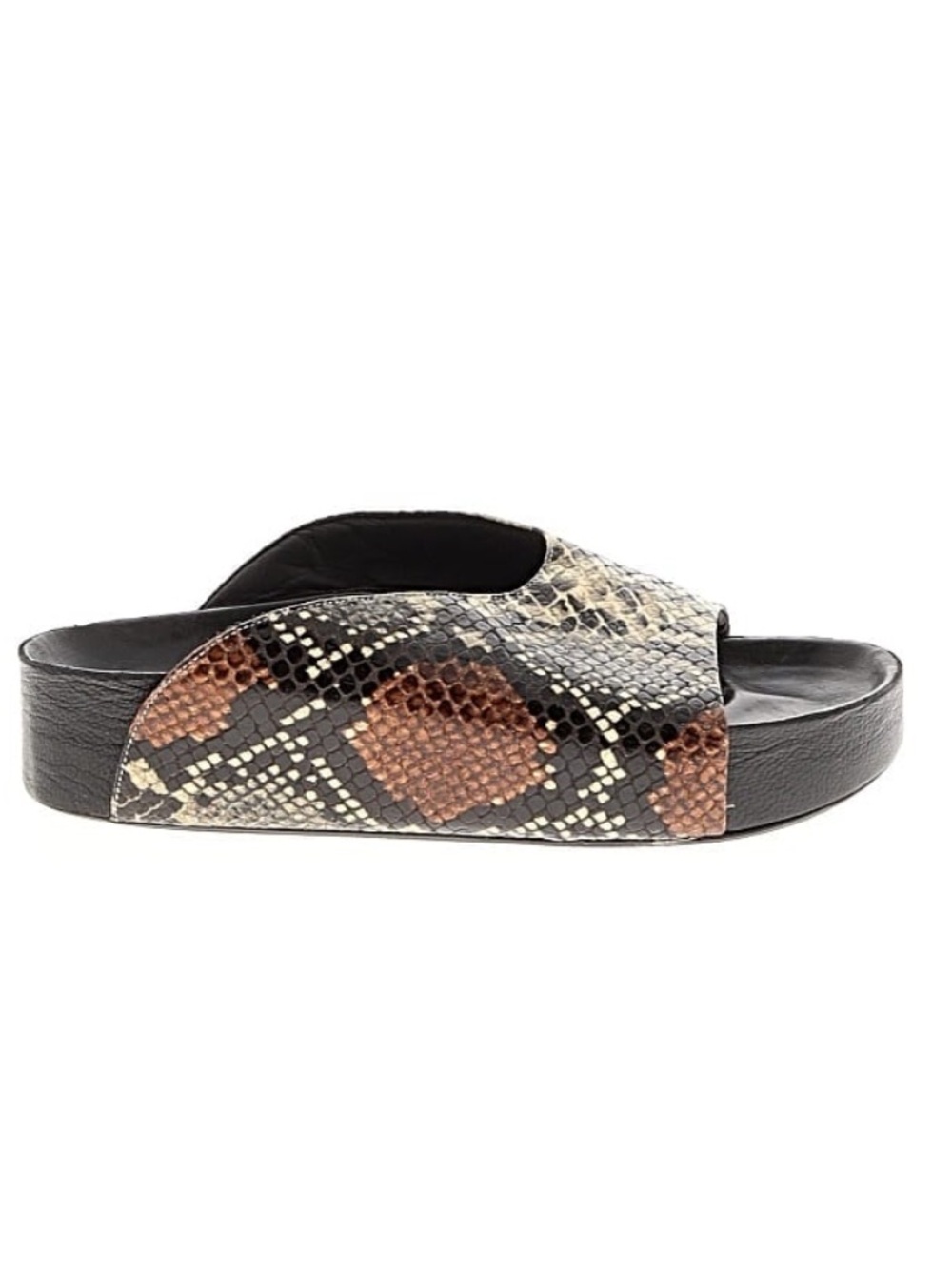 Simon Miller Snake-Print Slide 100% Leather